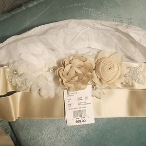 NWT David's Bridal champagne sash. OFFERS WELCOME!
